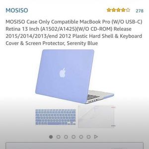 MacBook 13 inch serenity blue laptop case